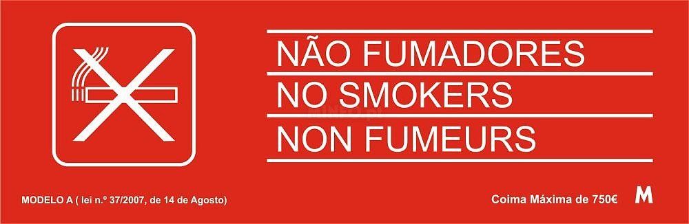 sinal proibido fumar
