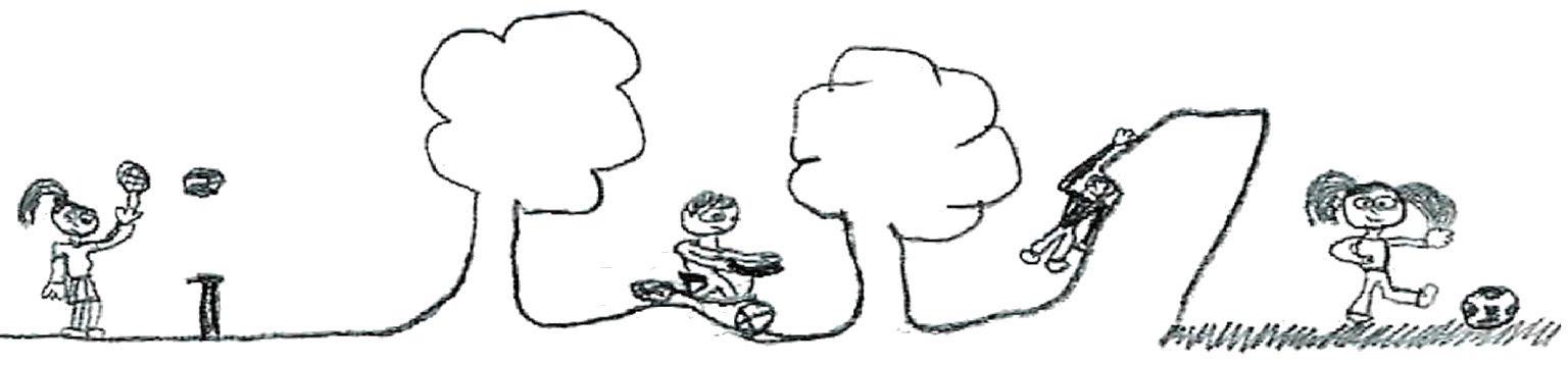 Drawing by Millie Hird, aged 11, winner of the Rocks and Wheels Drawing Competition. Rocks and Wheels Drawing Competition winner Millie Hird aged 11