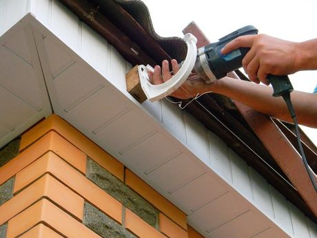 drilling the gutter brace