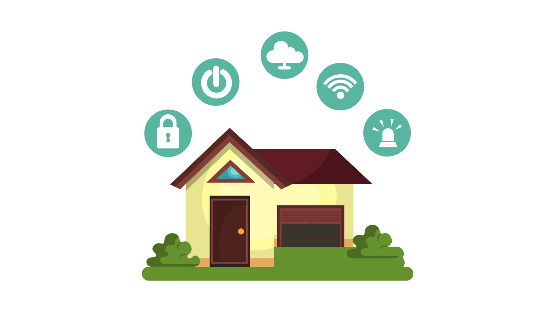 illustration of smart home lighting control automation