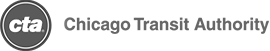 A black and white logo for the chicago transit authority