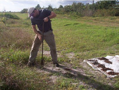 ECG employee performing subsurface investigation