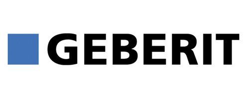 Logo Geberit: quadrato blu accanto al testo nero.