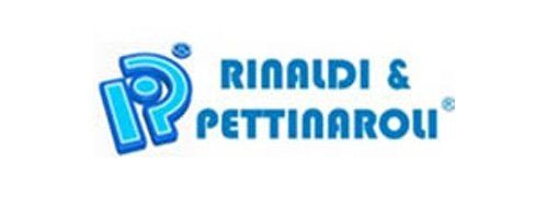 Logo della Rinaldi & Pettinaroli in blu, con le lettere