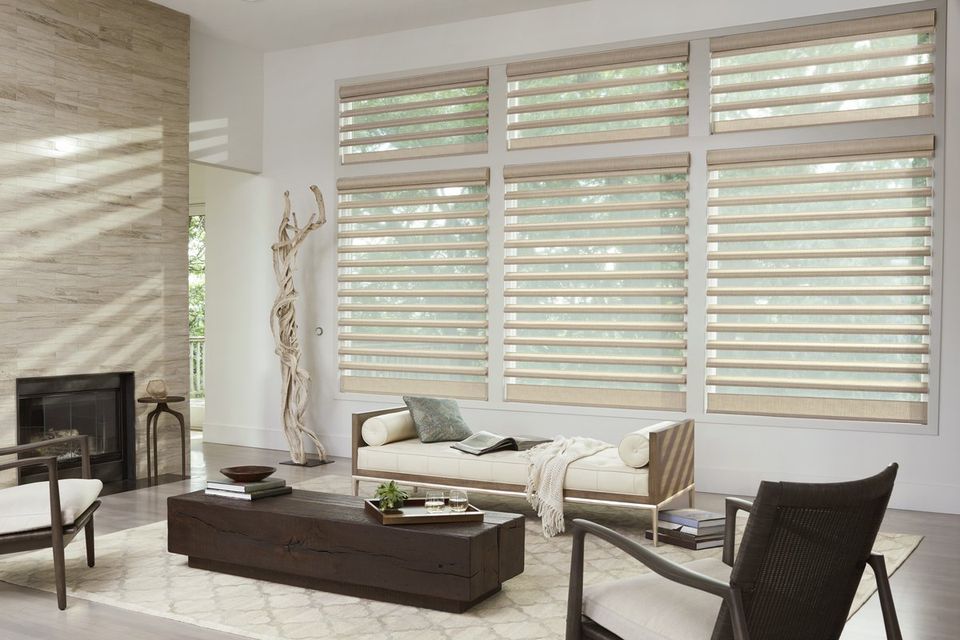 Custom Hunter Douglas Piroutte Sheers & Shadings in Key West, Florida (FL) Living Homes Living Rooms