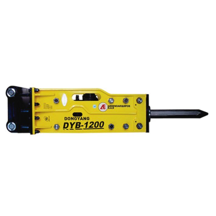 Martillo hidráulico DONGYANG DYB-1200 amarillo y negro.