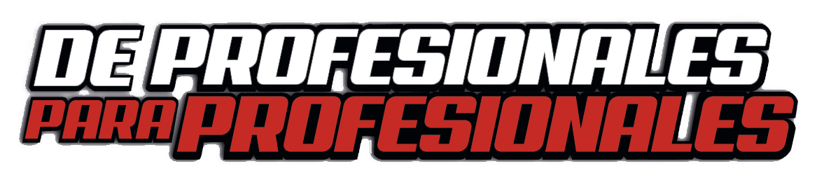 Logo in white and red text: 