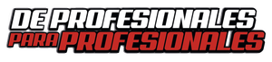 Logo in white and red text: