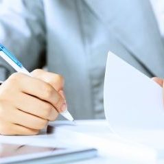 person signing documents