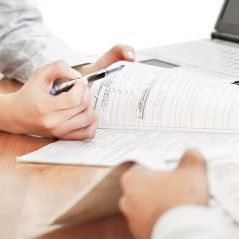 person signing documents