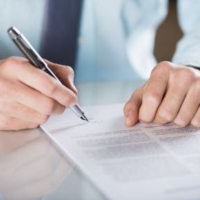 person signing documents