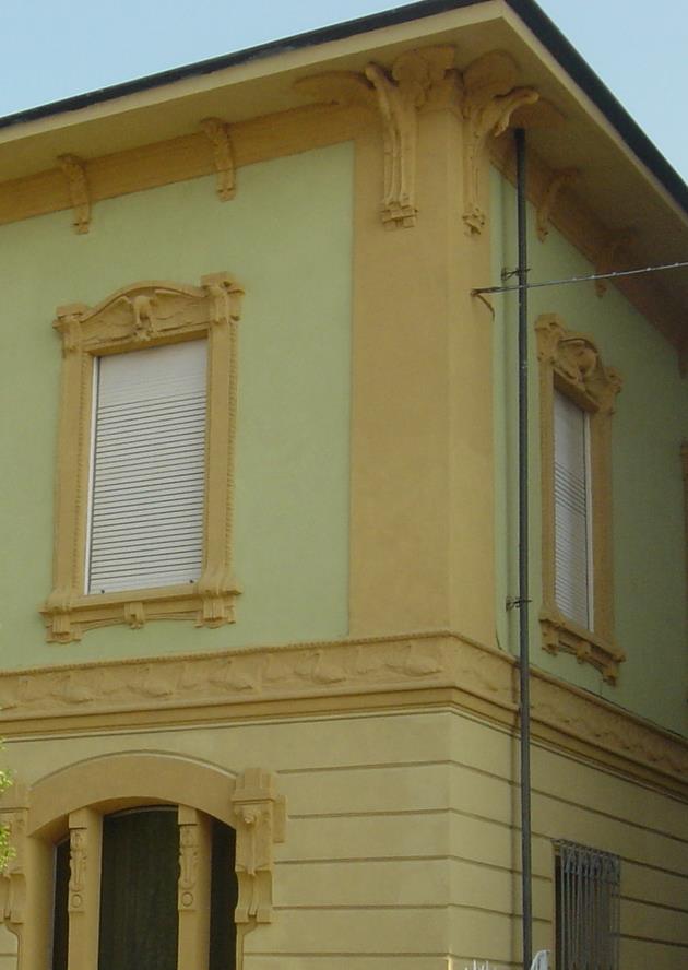 palazzina dopo il rifacimento del prospetto