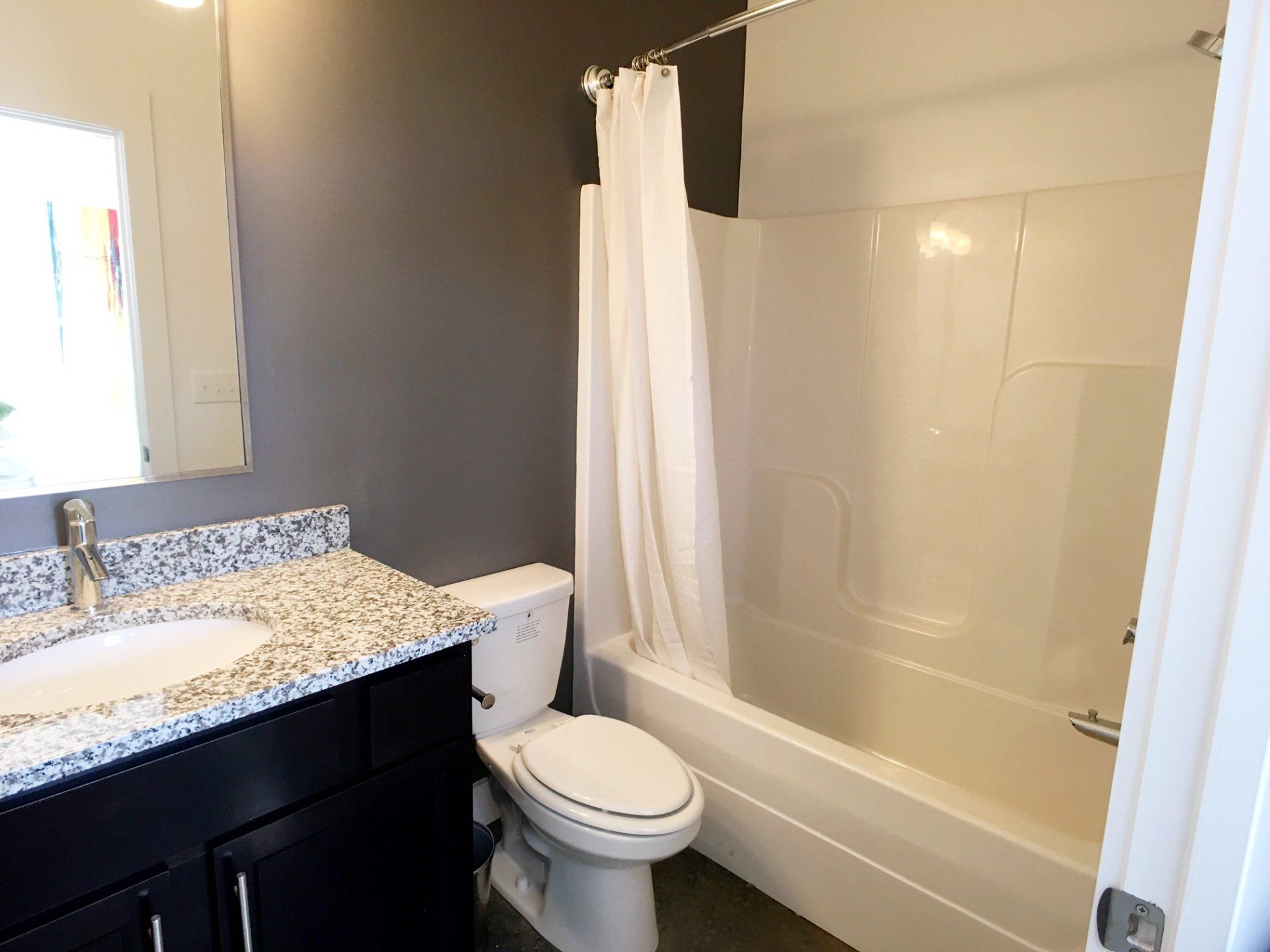the bathroom