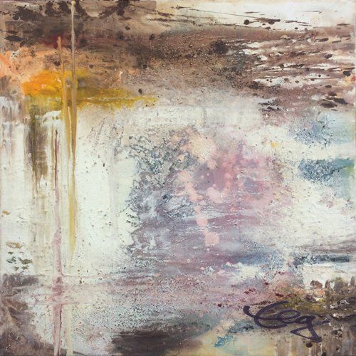 Bild, Leinwand, Mischtechnik, abstrakt, beige, Elisabeth Ernicke-Goßner,