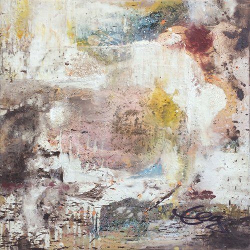 Bild, Leinwand, Mischtechnik, abstrakt, beige, Elisabeth Ernicke-Goßner,