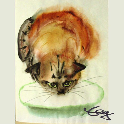 1981_Bild_Aquarell_Katze_IMG_4821 Ernicke