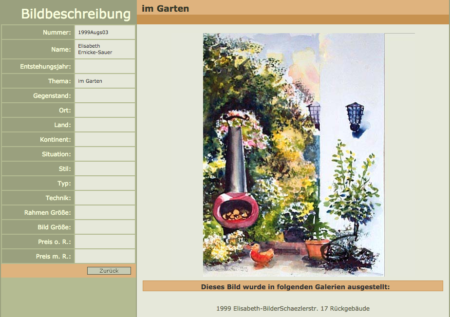 Gartenidyll , Aquarell, Kamin Blumen und Sträucher im Gegenlicht