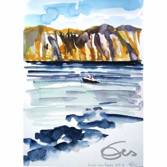 im Persischen Golf , Aquarell im Skizzenbuch