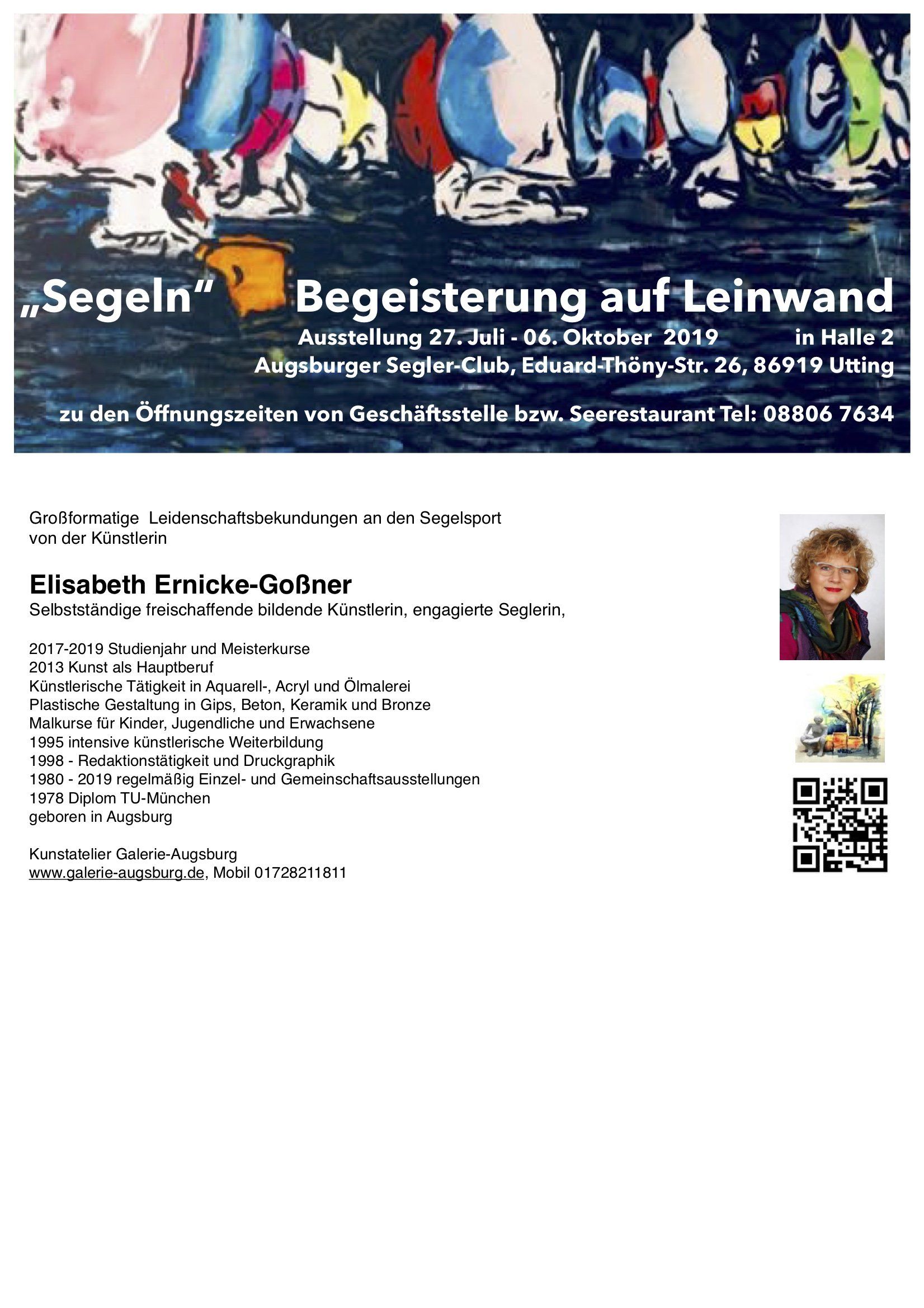 #Elisergo, Bild, Kunst, Segeln, Wasser, Glück, Wetter , Wind, Wellen, Regatta, Ammersee, Acryl, Leinwand,