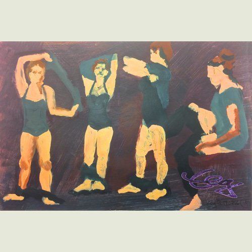 Bild, Öl, Acryl, Leinwand, Karton, Tanz, Bewegung, Elisabeth Ernicke-Goßner