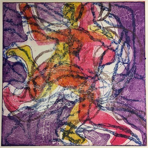 Elisabeth-Ernicke-Goßner-Bild-Öl-Tanz-Fahne-Tango-argentino-Elisergo, Bild-Öl-Tanz-Welle-Verfolgung-Tango, Elisergo, Ölbild, Acrylgemälde,Tanz, Welle, Tango Argentino, Gefühl, Genuss, Begegnung, Bewegung, Ballett, Tanzbilder, Contemporary Art, Radierung-pink