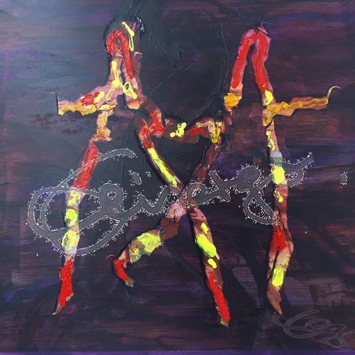 Elisabeth-Ernicke-Goßner-Bild-Öl-Tanz-Mexiko-Fahne-schwarz-rot-gold-Tango-argentino, Elisabeth-Ernicke-Goßner, Ölbild, Acrylgemälde,Tanz, Welle, Tango Argentino, Gefühl, Genuss, Begegnung, Bewegung, Ballett, Tanzbilder, Contemporary Art