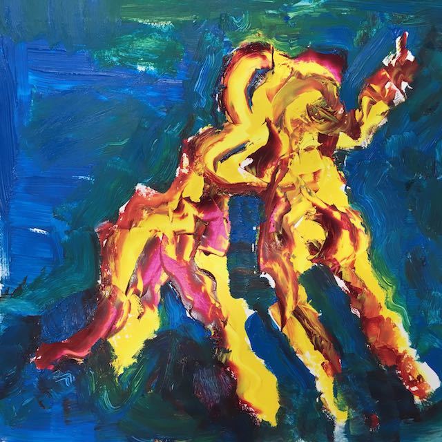 Elisabeth-Ernicke-Goßner, Ölbild, Acrylgemälde,Tanz, Welle, Tango Argentino, Gefühl, Genuss, Begegnung, Bewegung, Ballett, Tanzbilder, Contemporary Art