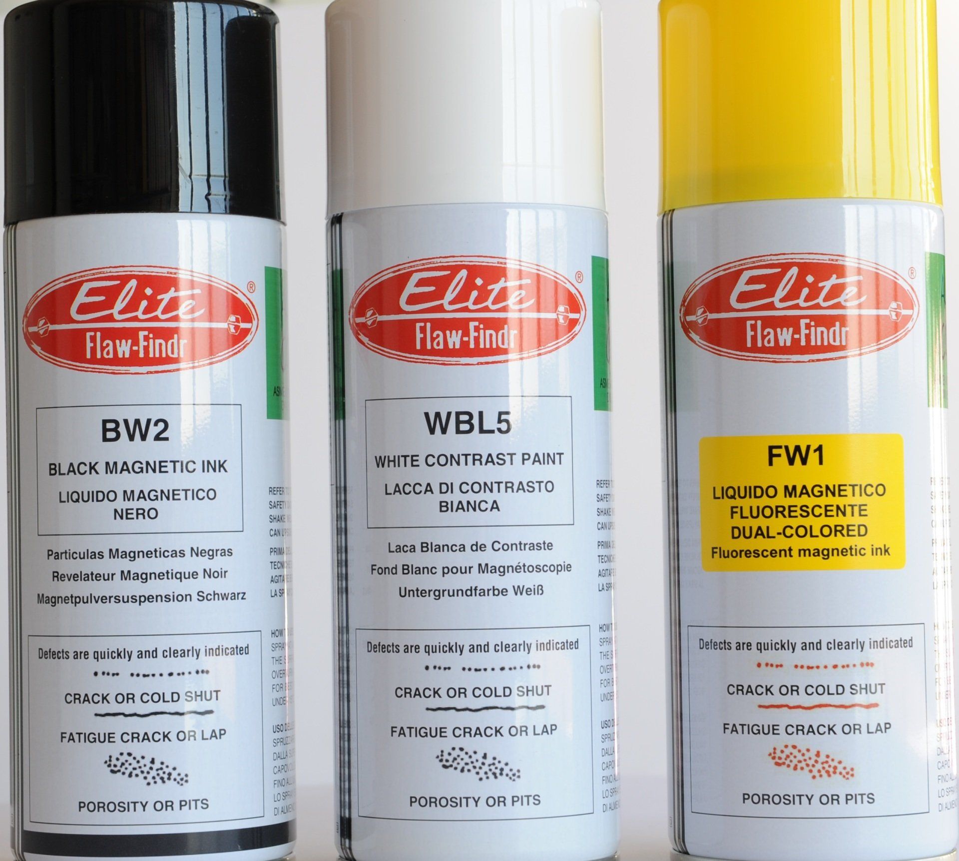 Three bottles of elite flow find are lined up next to each other