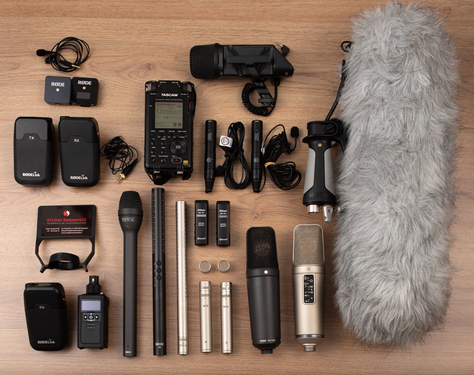 Alle microfoons van studio swaneveld