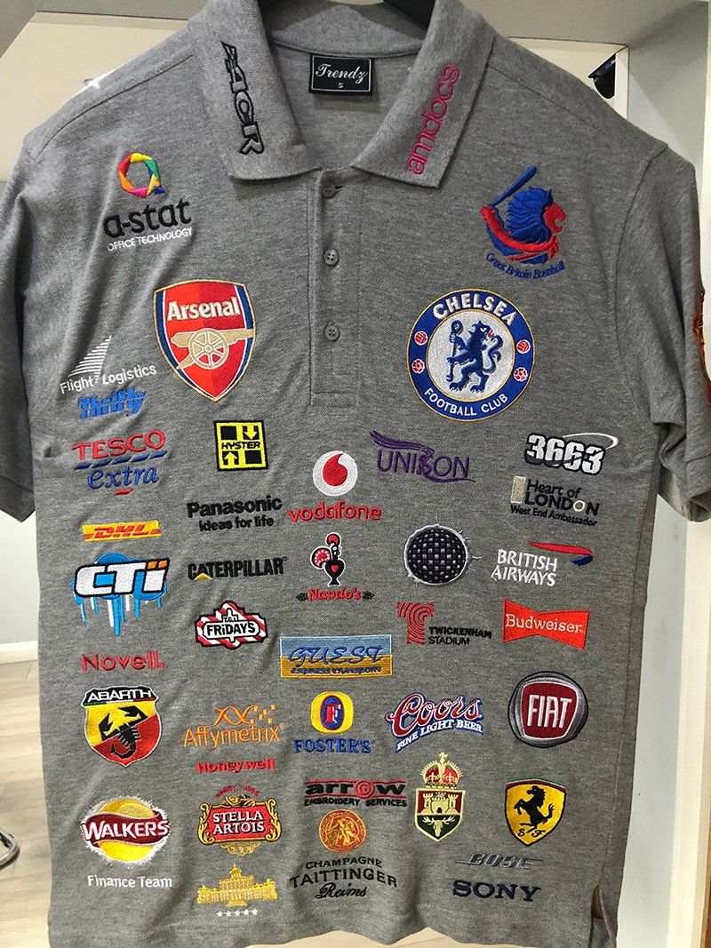 patchwork on t-shirt
