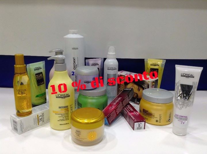 assortimento prodotti l`OREAL con il 10% di sconto