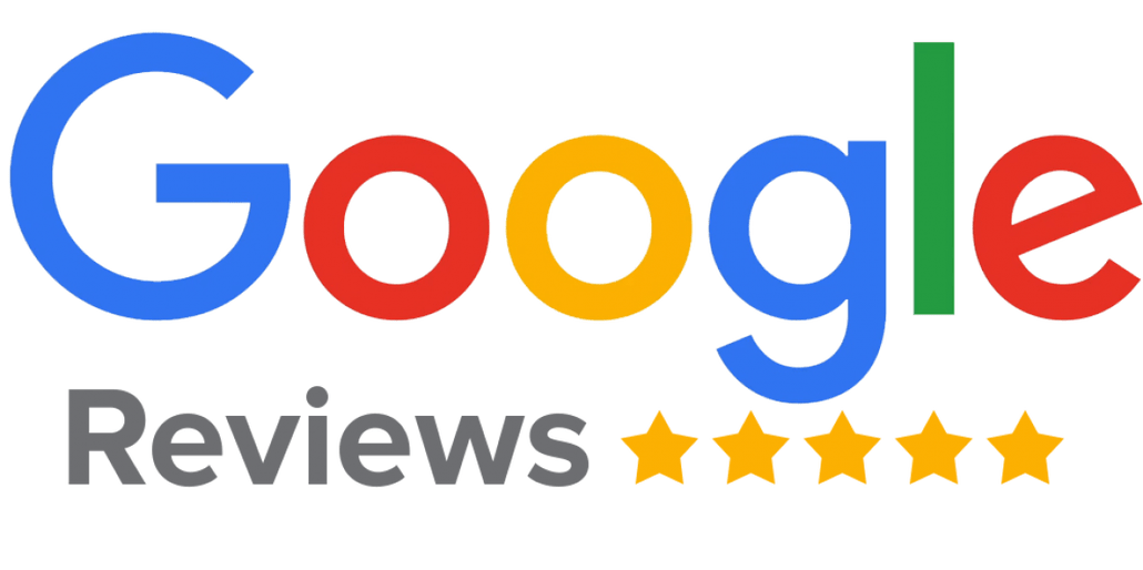 Google Reviews logo with five gold stars.
