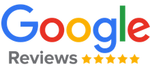 Google Reviews logo with five gold stars.