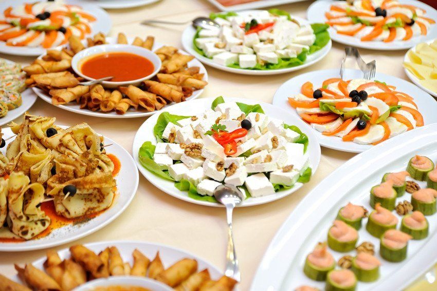 variety of salads