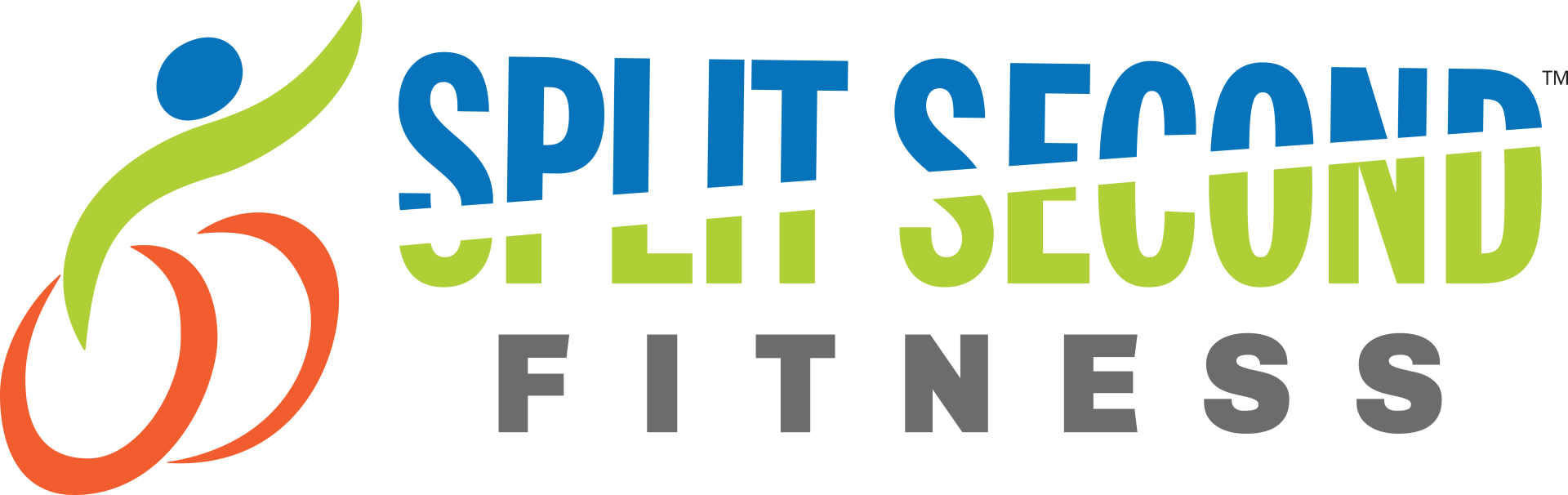 A logo for a fitness center with a colorful silhouette of a person.