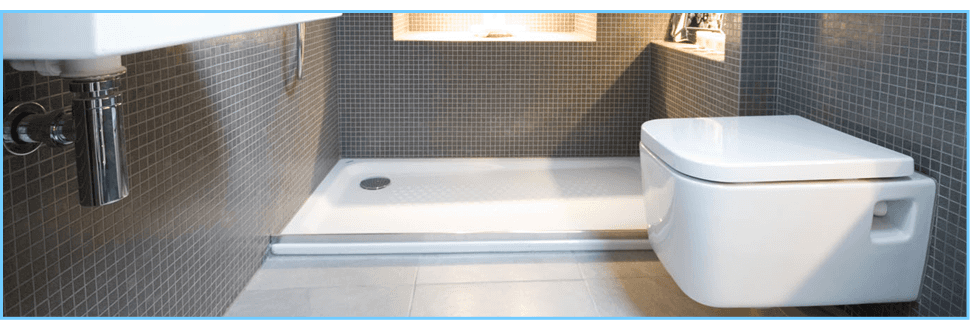 tiled bathroom and shower room