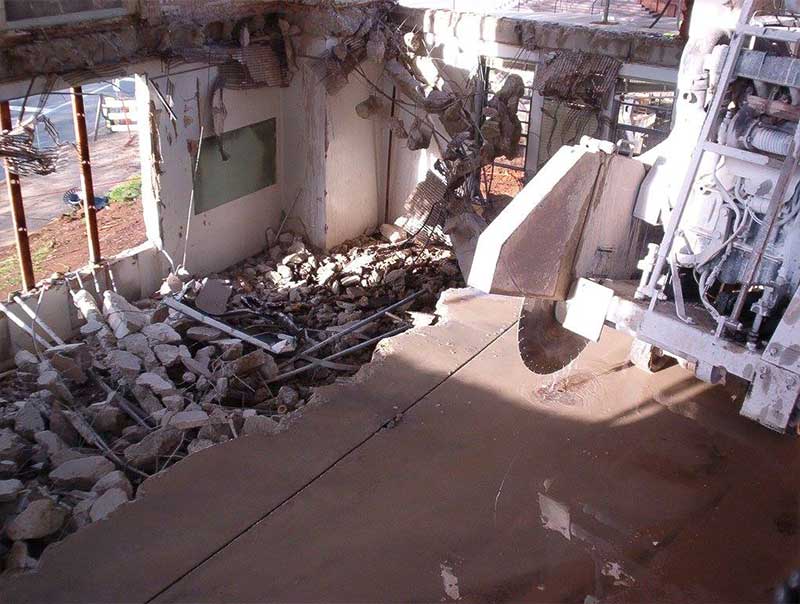 House Being Demolish — Knoxville, Tennessee — True-Line Coring & Cutting