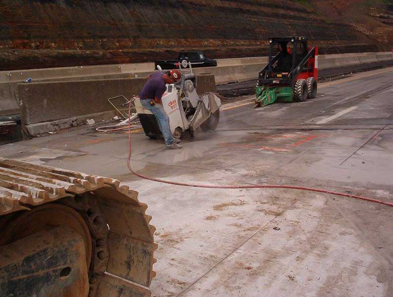 Workers Cutting Concrete — Knoxville, Tennessee — True-Line Coring & Cutting