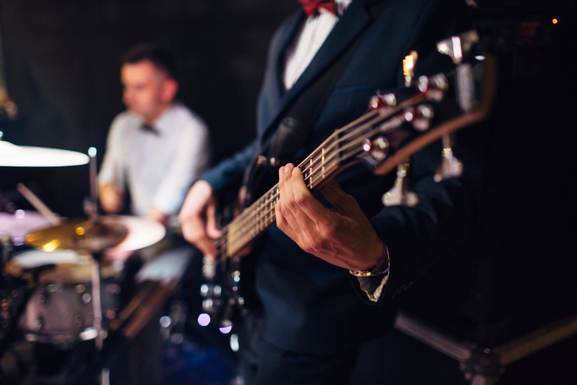 Band playing at an event