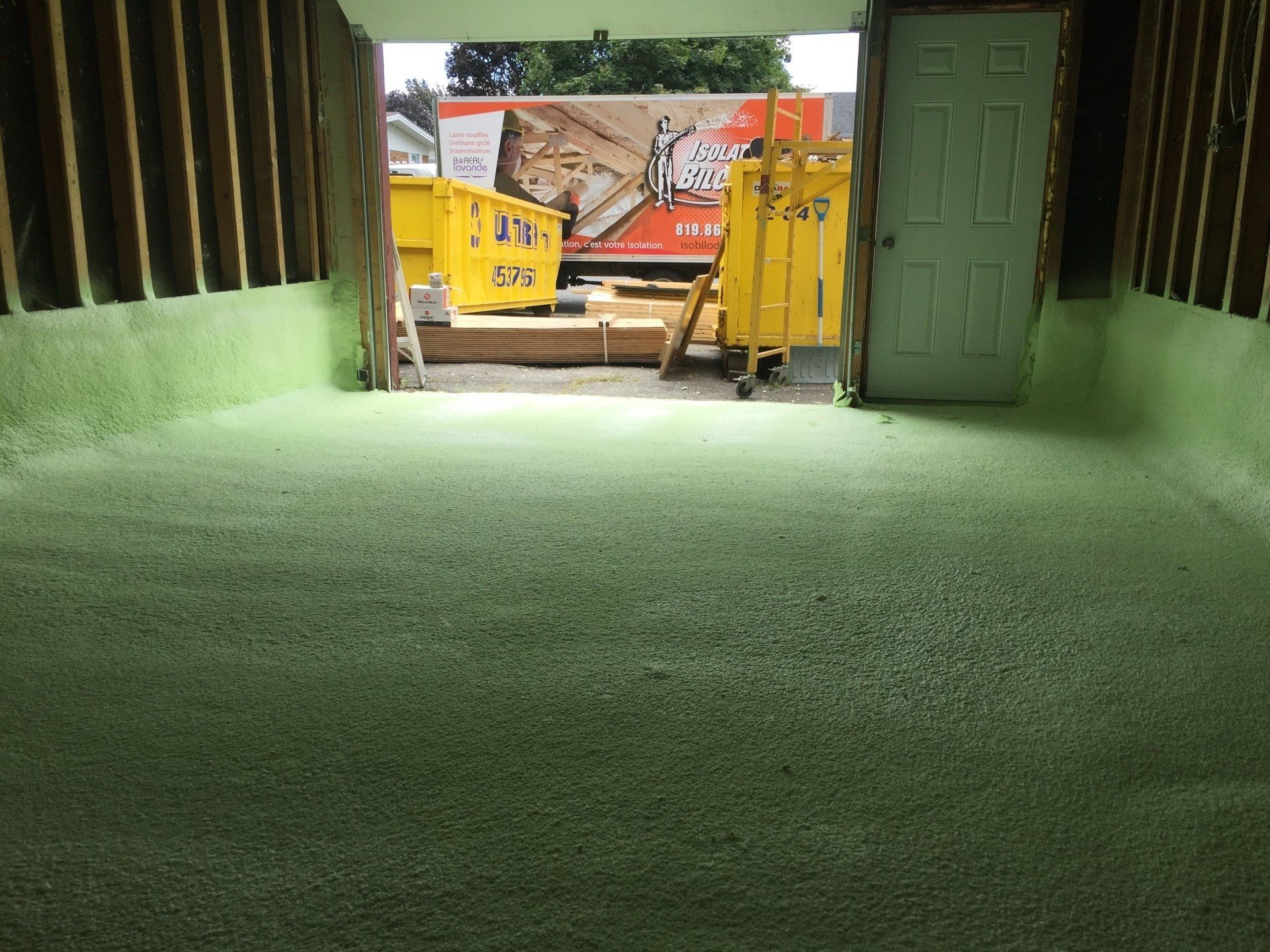 Salle de stockage en polyuréthane pulvérisé