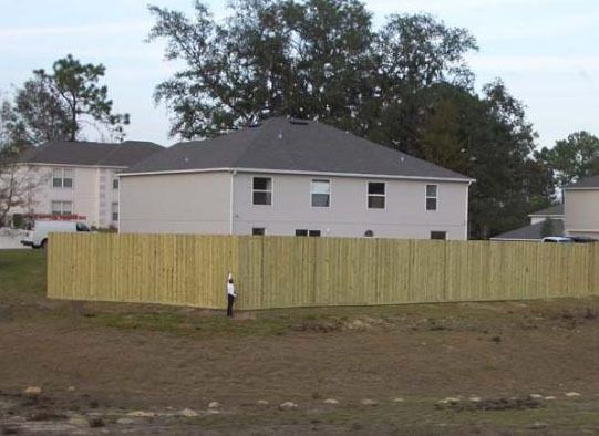 Customized 12 foot tall board-on-board with ground board