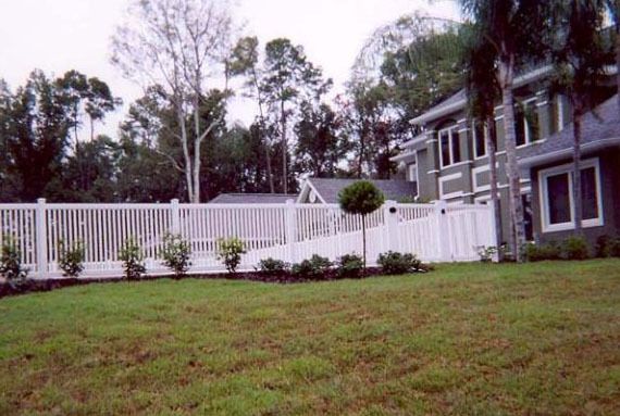 4ft narrow spaced contemporary PVC fence
