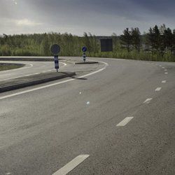 anti-skid road