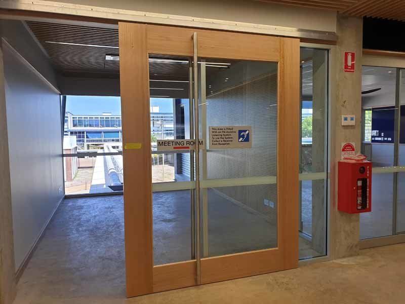 large wood door