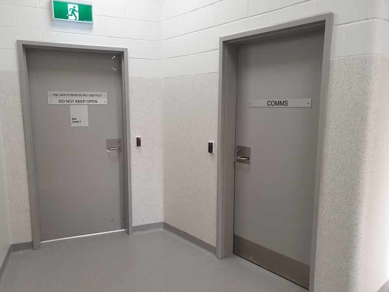two grey doors