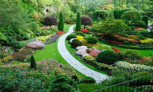Prospettiva di un bel giardino