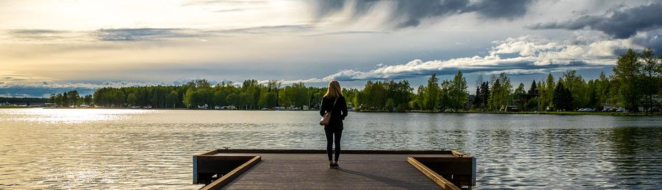 Lady on Lake