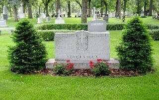 Large Double Monument in Cemetery Large Double Monument in Cemetery