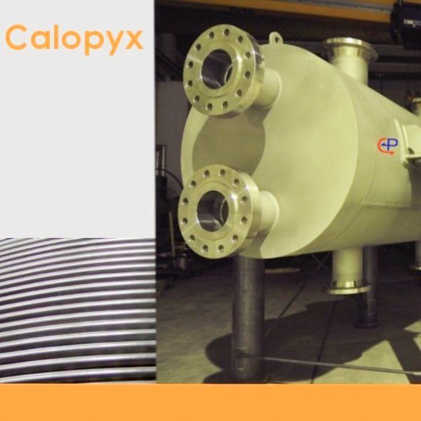 Calopyx, Platenwarmtewisselaar in shell warmtewisselaar