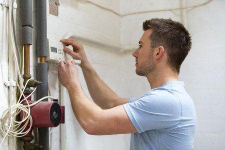 Setting the timer on a boiler